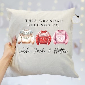 Personalised Gift For Grandad, Christmas Gifts, Personalised Cushion, Gift For Him, Grandad Gift, Gifts For Him, Coffee Mug, Cushion Cover