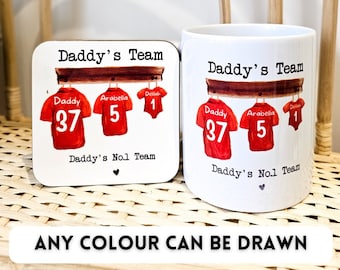 Personalised Mug, Mug for Dad, Anniversary Gift, Personalised Mug For Him, Dads Football Team Mug, Dads Gift, Gift For Dad, Birthday Mug