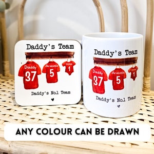 Personalised Mug, Mug for Dad, Anniversary Gift, Personalised Mug For Him, Dads Football Team Mug, Dads Gift, Gift For Dad, Birthday Mug
