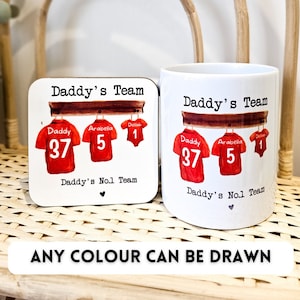 Personalisierter Becher, Becher für Papa, Jubiläumsgeschenk, personalisierter Becher für ihn, Papas Fußballmannschaft Becher, Papas Geschenk, Geschenk für Papa, Geburtstagsbecher