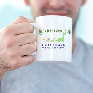 Personalised Mug, Birthday Gift For Dad, Gift For Him, Dinosaur, Coffee Mug, Christmas Gift For Dad, Custom Mug, Custom Coffee Mug