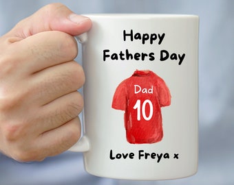 Personalised Fathers Day Gift, Coffee Cup, Football Mug, Gift For Dad, Gift For Grandad, Ceramic Mug, Football Gifts, Personalised Gifts