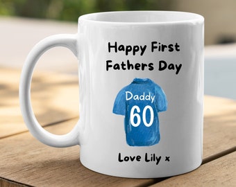 Personalised First Fathers Day Gift, Football Gifts, Gift For Dad, Coffee Cup, Football Mug, Gifts For Dad, Ceramic Mug, Personalised Gifts