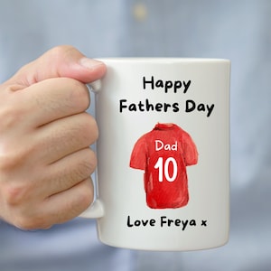 Personalisierte Dads Geburtstagsgeschenk, Kaffeetasse, Fußballbecher, Geschenk für Papa, Geschenk für Opa, Keramikbecher, Fußballgeschenke, personalisierte Geschenke