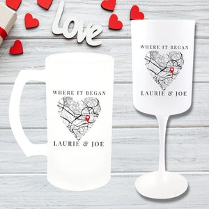 Copas de aniversario personalizadas, regalos de cumpleaños, regalos para parejas, copas de vino, jarras de cerveza, regalos personalizados, regalo para él, regalo para ella