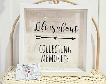 Personalised Memory Box, Money Box, Personalised Frame, Gift For Her, Gift For Him, Couple Gifts, Personalized Gifts, Adventures Box