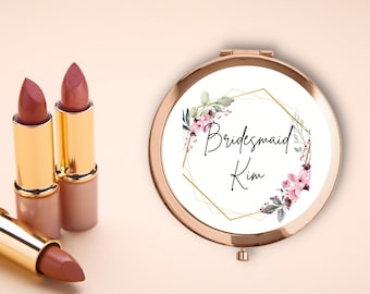 Bridesmaid Gift, Compact Mirrors, Pocket Mirror, Bridesmaid Favors, Personalised Gift, Gifts for Bridesmaid, Bridesmaid Present