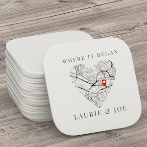 Sous-verres de carte d'anniversaire, cadeau de couple pour lui, cadeau pour elle, cadeau pour petit ami et petite amie, cadeau mari et femme, cadeau d'anniversaire
