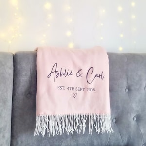 Personalised Blanket, Unique Gift for Her, House warming gift, AnniversaryGift, Wedding Gift, Engagement Gift, Gift for Couples, Couple Gift