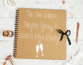 Bachelorette Party, Bridal Shower Gift, Wedding Gift, Scrapbook Album, Personalised Scrapbook, Photo Album, The One Where Gift