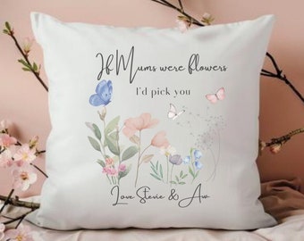 Cojín de cumpleaños para mamá, regalo para ella, regalo para mamá, regalo para mamá, regalo personalizado, regalos para ella, regalo para mamá Cojín y taza para mamá