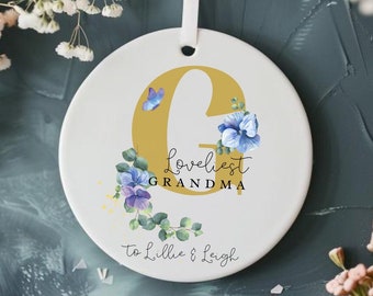 Mothers Day Gift Hanging Ceramic Bauble, Grandma Gifted, Granny Hanging Gift, Personalised Gifts, Mother Day Gift, Gift for Nan, Mug Giftful