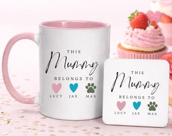 Taza personalizada, regalo para mamá, regalo de cumpleaños, regalo para ella, taza de café, regalos personalizados, mamá perruna, regalos a medida