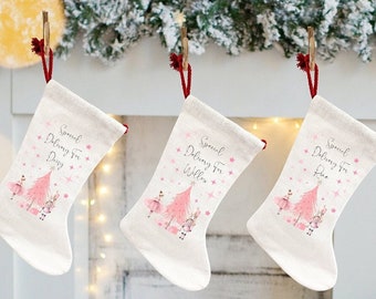 Personalised Santa Sack, Personalised Christmas Special Delivery Stocking, First Christmas Stocking, Nutcracker and Fairy Stocking