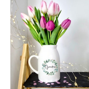 Personalized Mother&#39;s Day Vase, Gift for Mum, Gift for Him , Gift for Nanny, Gift for Grandma, Nanna Birthday Gift, Nan Gift