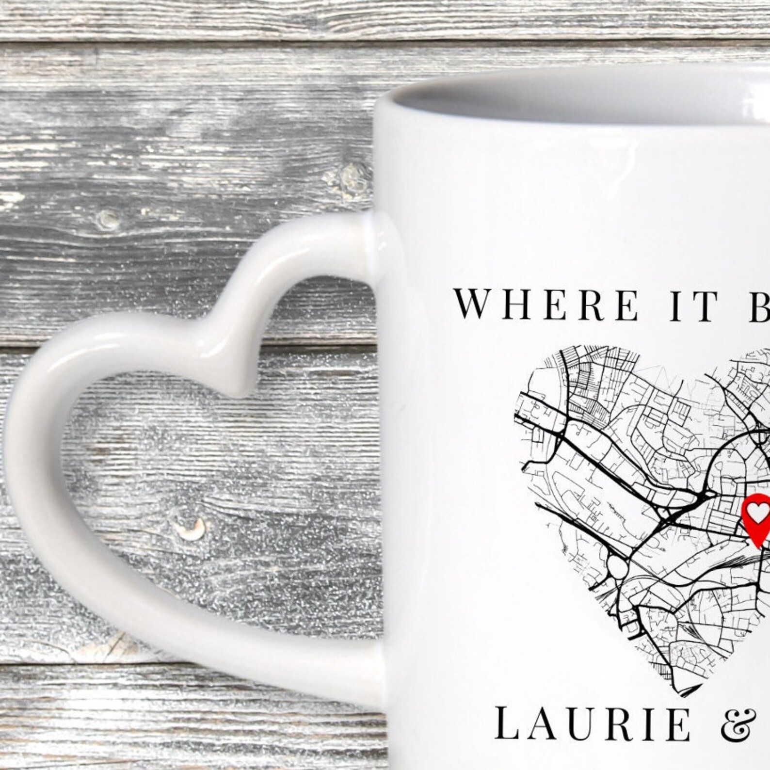 Custom Map, Personalised Mugs, Wedding Gifts, Gifts for Couples, Gift ...
