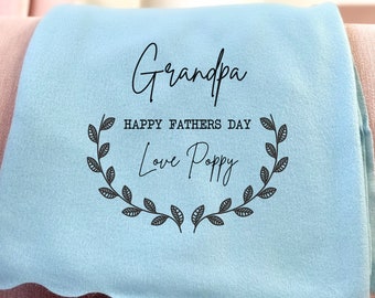 Personalised Blanket, Fathers Day Gift, Grandad Gifts, Gift For Him, Throw Blanket, Grandad Gifts, Home Decor, First Fathers Day Gift