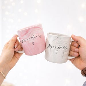 Personalised Pink Mug, Mothers Day Gift, Couple Gift, Gift For Her, Gift For Mum, Coffee Mug, Custom Mugs, Personalised Mug, Ceramic Mug image 4