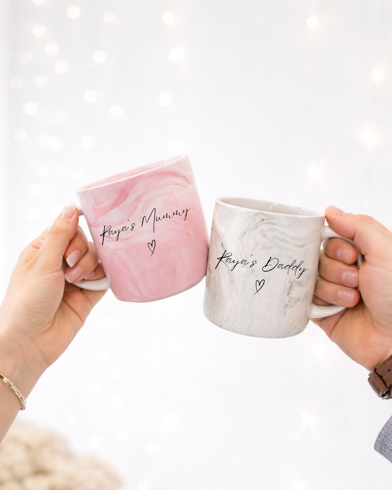 Personalised Pink Mug, Mothers Day Gift, Couple Gift, Gift For Her, Gift For Mum, Coffee Mug, Custom Mugs, Personalised Mug, Ceramic Mug image 4
