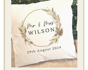 Personalised Cushion, Mr & Mrs Gift, Couple Gifts, Cushion Cover, Wedding Gifts, Cushion Covers, Wedding Gift, Couples Gifts