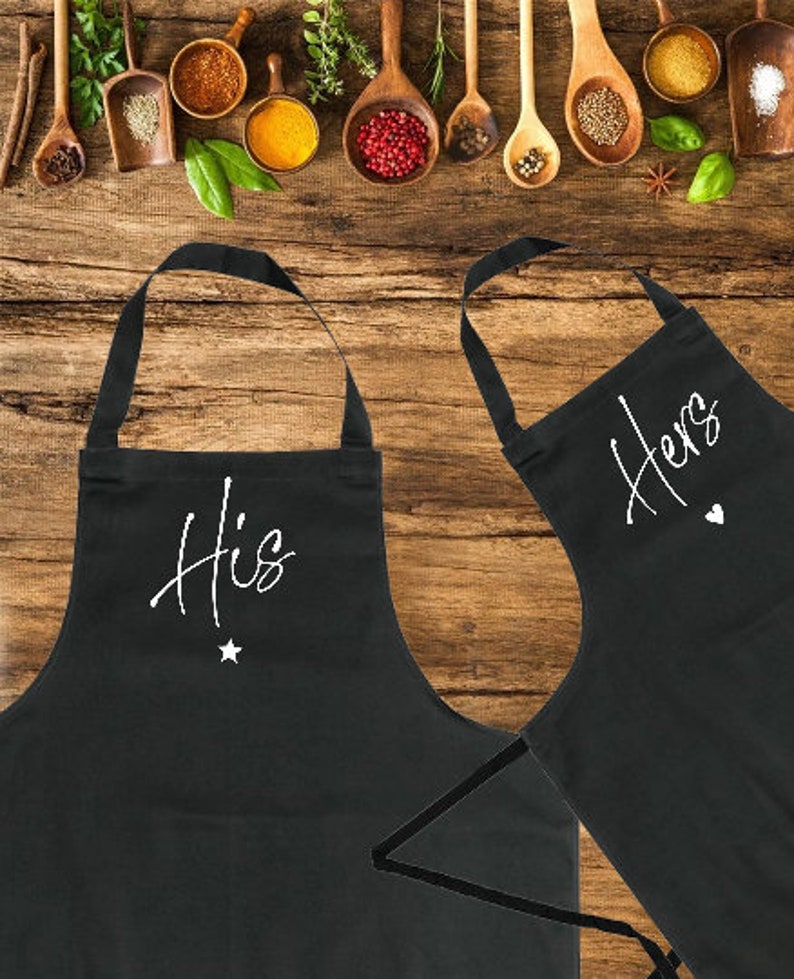 Gift for Couples, Anniversary Apron, His and Her Gifts, Personalised Gift, Personalised Gift Set, Personalised Apron, Mugs, Couple Gift Set, image 8