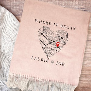 Personalised Anniversary Blanket gift , Gifts for her, Custom Map, Personalized Gifts. Anniversary Gift, Anniversary Gift, Couple Gifts