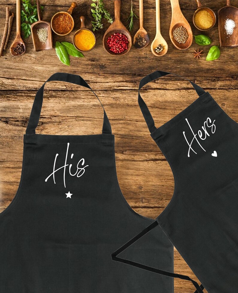 Gift for Couples, Anniversary Apron, His and Her Gifts, Personalised Gift, Personalised Gift Set, Personalised Apron, Mugs, Couple Gift Set, image 6