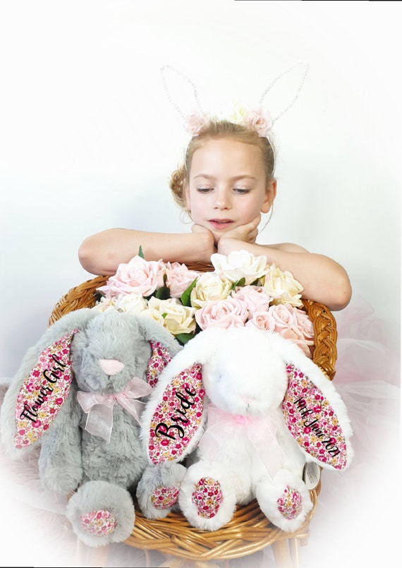 personalised flower girl bunny