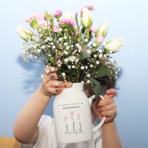Birthday Gift for mum, Personalised Vase, Nanny Gifts, Gifts For Her, Grandma Gift, Ceramic Vase, Nan Gifts, Flower Vase, Nanny Vase, Custom