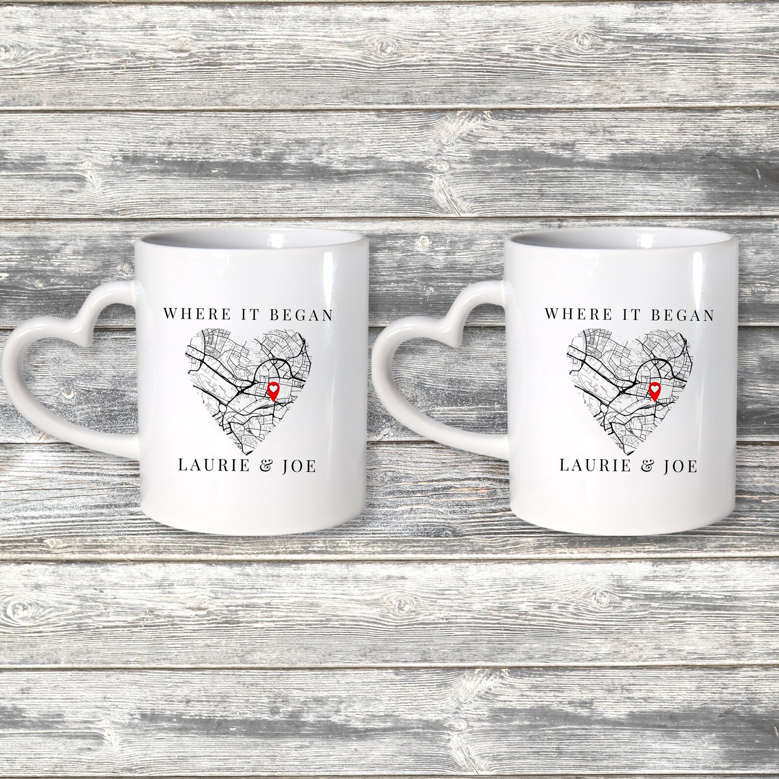 Custom Map, Personalised Mugs, Wedding Gifts, Gifts for Couples, Gift ...
