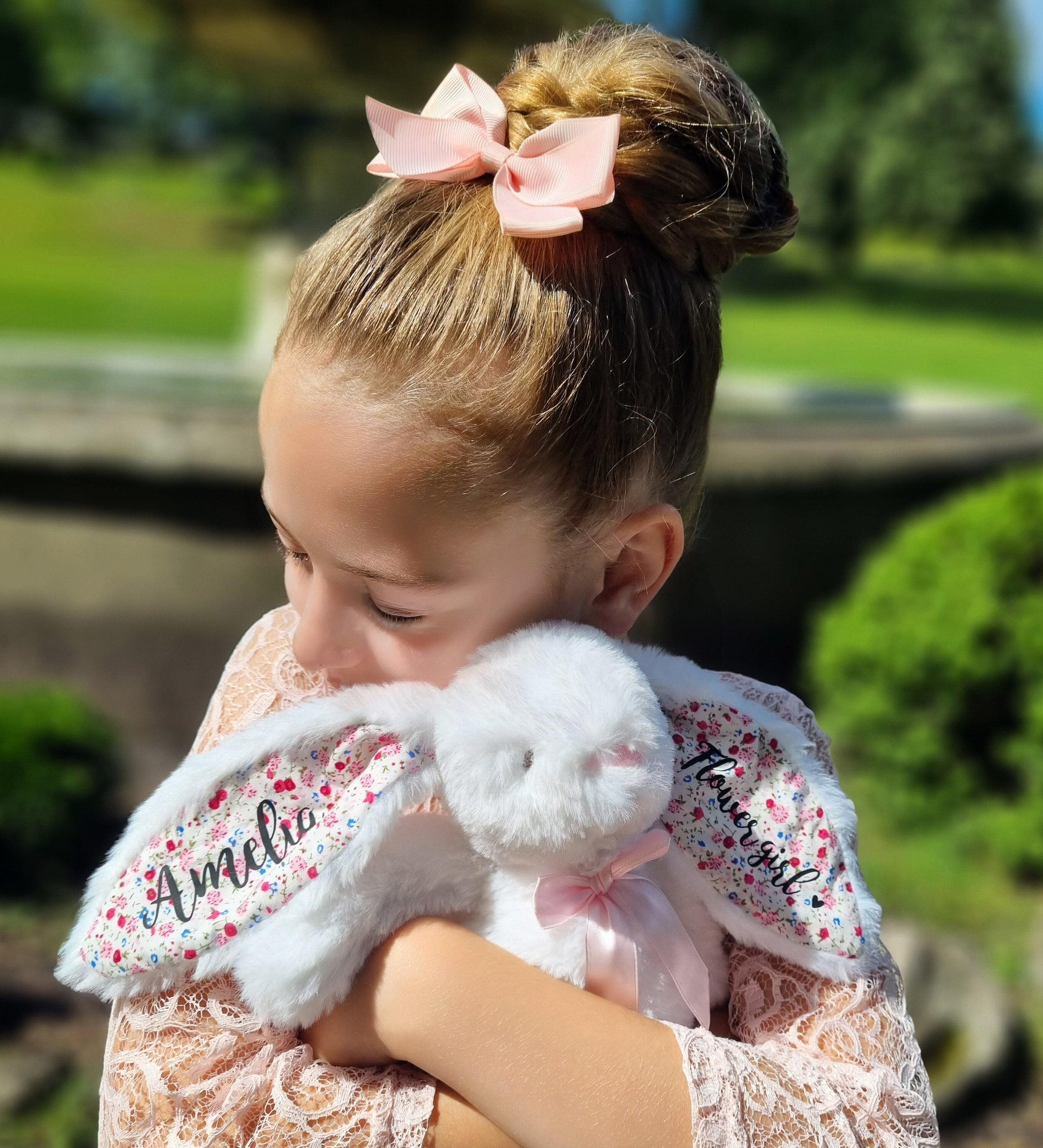 Flower Girl Gift, Flower Girl Proposal, Bridesmaid Proposal, Wedding Favors, Bridesmaid Gift, Personalised Bunny, Personalised Teddy Bear