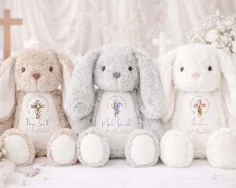 Personalised First Holy Communion Teddy Bear Gift, Soft Toy Keepsake, Gift For Her, Gift For Him