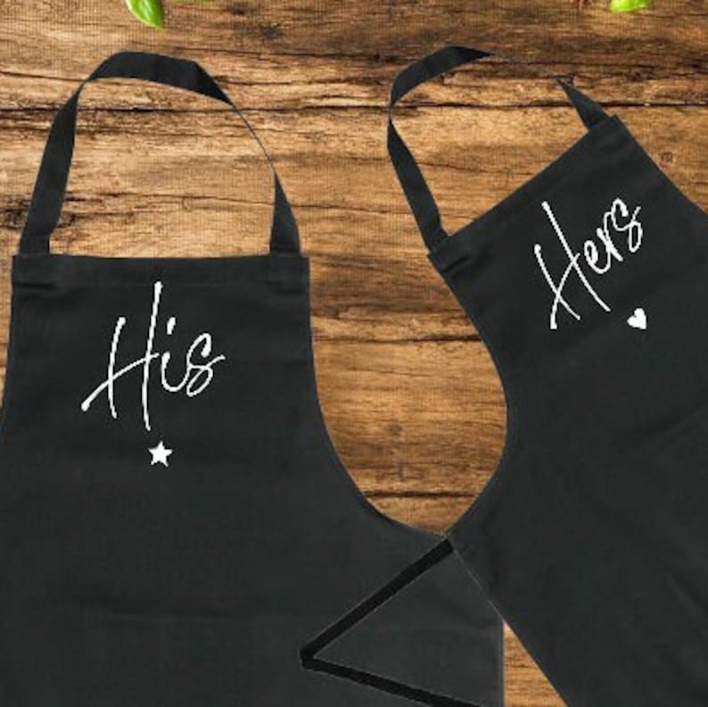 Gift for Couples, Anniversary Apron, His and Her Gifts, Personalised Gift, Personalised Gift Set, Personalised Apron, Mugs, Couple Gift Set, image 5