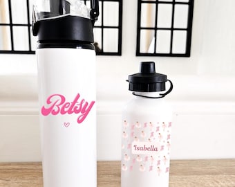 Personalised Water Bottle, Back To School, Kids Water Bottle, Water Bottle With Name, Gifts For Kids, Personalized Bottle, School Supplies