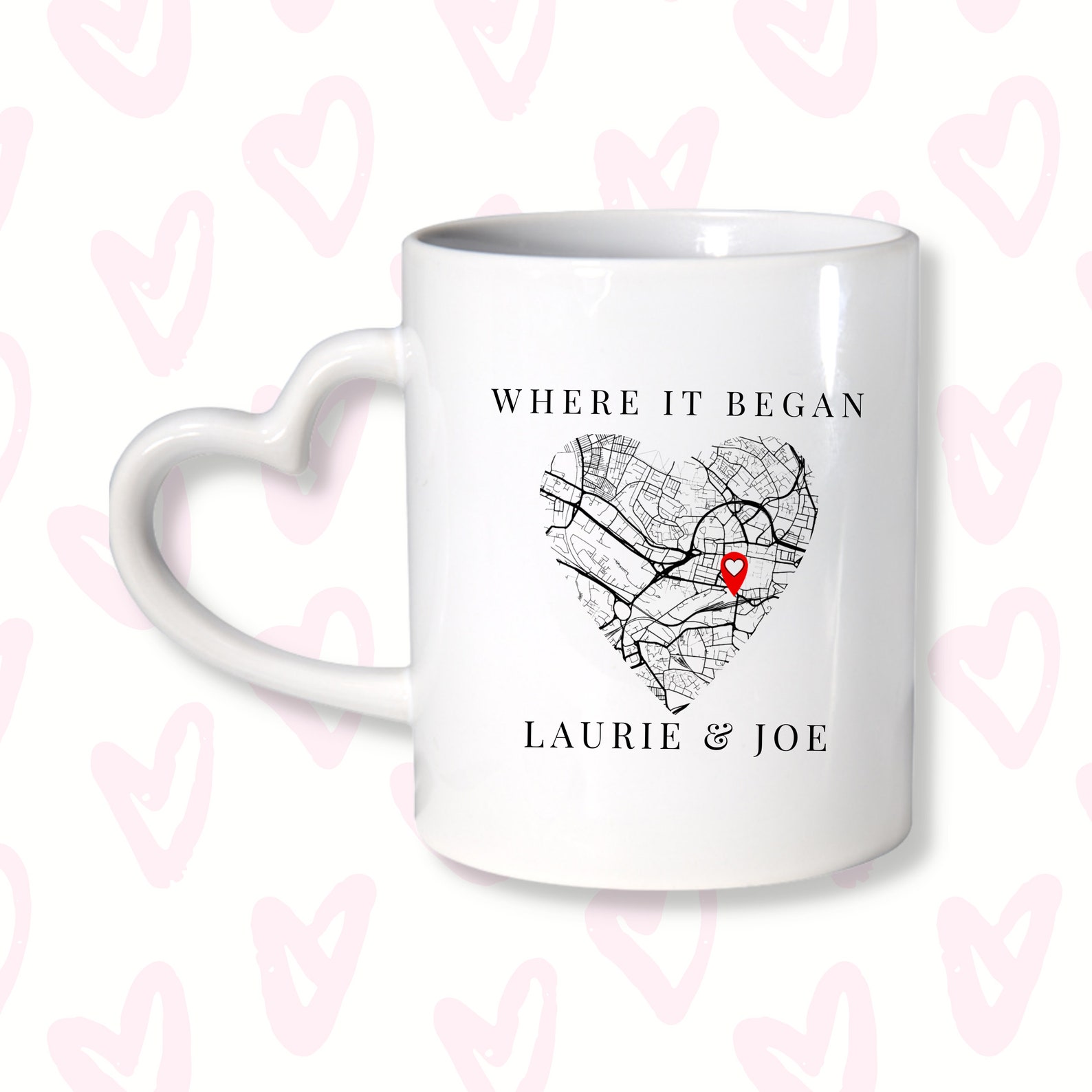 Custom Map, Personalised Mugs, Wedding Gifts, Gifts for Couples, Gift ...