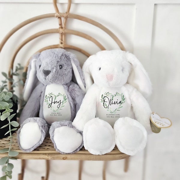 Cadeau personnalisé garçon de page, cadeau de fille de fleur, cadeaux de mariage cadeau personnalisé, ours en peluche, cadeau de mariage, cadeau pour garçon de page, peluche