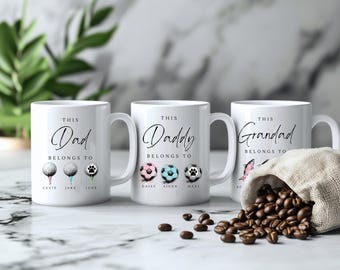 Personalised Dad Birthday Gifts, Mug Gift For Dad, Golf Gifts, Gifts For Him, Football Gifts, Grandad Gifts, Fishing Gifts, Coffee Mugs