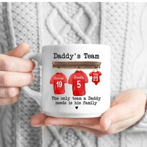 Dads Christmas Gift, Dad Birthday day Gift, Dads Football Team Mug, Football Dad Gifts, Father Birthday Gift, Gift for Grandad, Mens mug