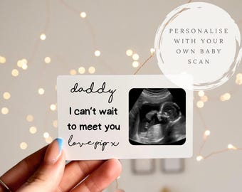Personalisierte Baby Scan Brieftasche Karte, Geschenk für ihn, Vater Geschenk, Geschenke für Papa, Papa zu sein, neue Papa Geschenk, Papa Geschenke, Brieftasche Fotokarte