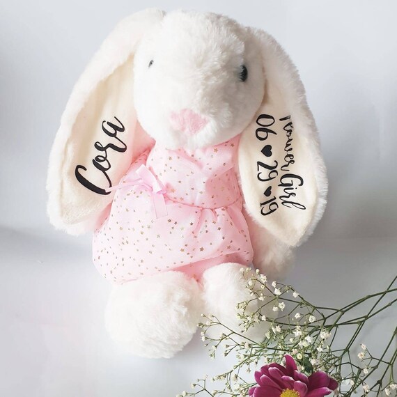 personalised flower girl bunny
