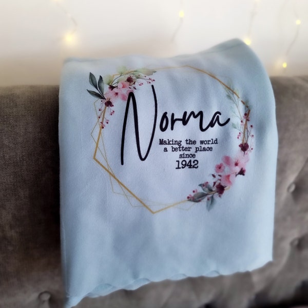 Personalised Birthday Gift, Throw Blanket, Personalised Blanket, Birthday Gift, Custom Blanket, Gifts For Her, Birthday Gifts,Unique Gift