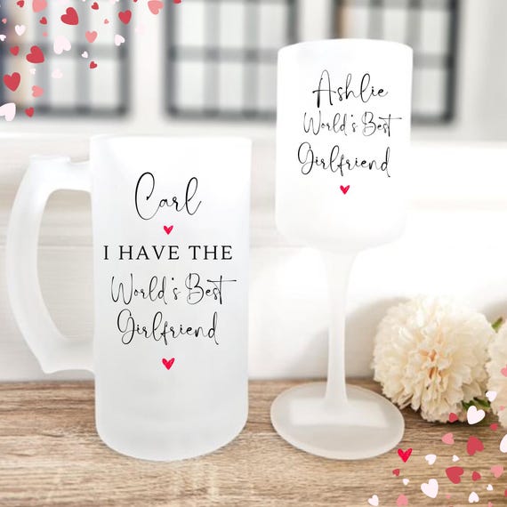 Personalised Couple Gift Wine Glass, Gifts for Couples, Beer Stein