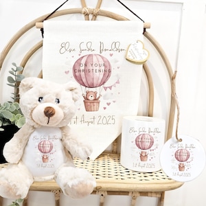 Personalised Christening Gift For Her, Baptism Gift, Christening Gifts, Gifts For Kids, Baby Gift, Ceramic Money Box, Teddy Bear