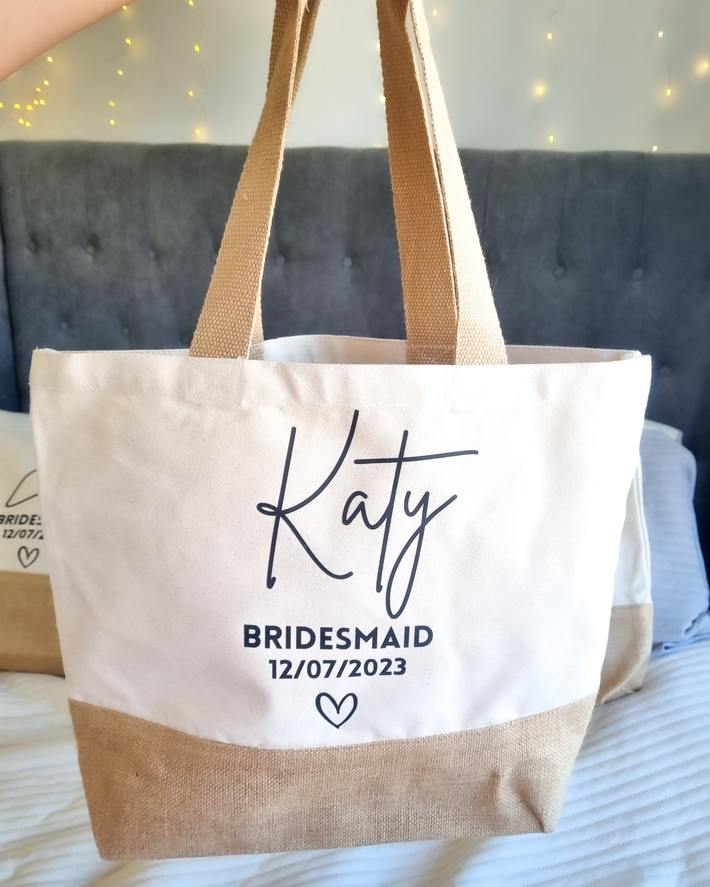 Aileam 2-teiliges Lehrer-Geschenkset – Canvas-Tragetasche & Make-up-Tasche Mit 'Teach'-Design