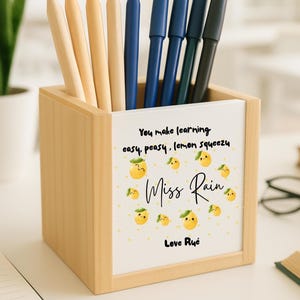 Personalised Pencil Pot, Teacher Gifts, Desk Organiser, Gifts For Her, Thank You Gifts, Gifts For Teachers, Personalised Gifts, Pen Pot