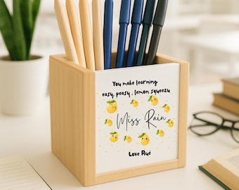 Personalised Pencil Pot, Teacher Gifts, Desk Organiser, Gifts For Her, Thank You Gifts, Gifts For Teachers, Personalised Gifts, Pen Pot