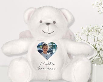 Osito ángel conmemorativo personalizado, osos de recuerdo, regalos personalizados, regalos familiares, regalos conmemorativos, regalos de recuerdo, osito de peluche conmemorativo