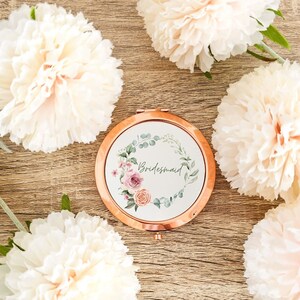 Gepersonaliseerde zakspiegel, bruidsmeisje cadeau, compacte spiegel, gepersonaliseerd, cadeau voor haar, bedankje geschenk, bruiloft spiegel, bruiloft gunst