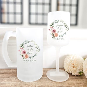 Personalised Gift, Mother Of The Bride, Father Of The Bride, Mother Of The Groom, Father Of The Groom, Personalised Glasses, Wedding Favour