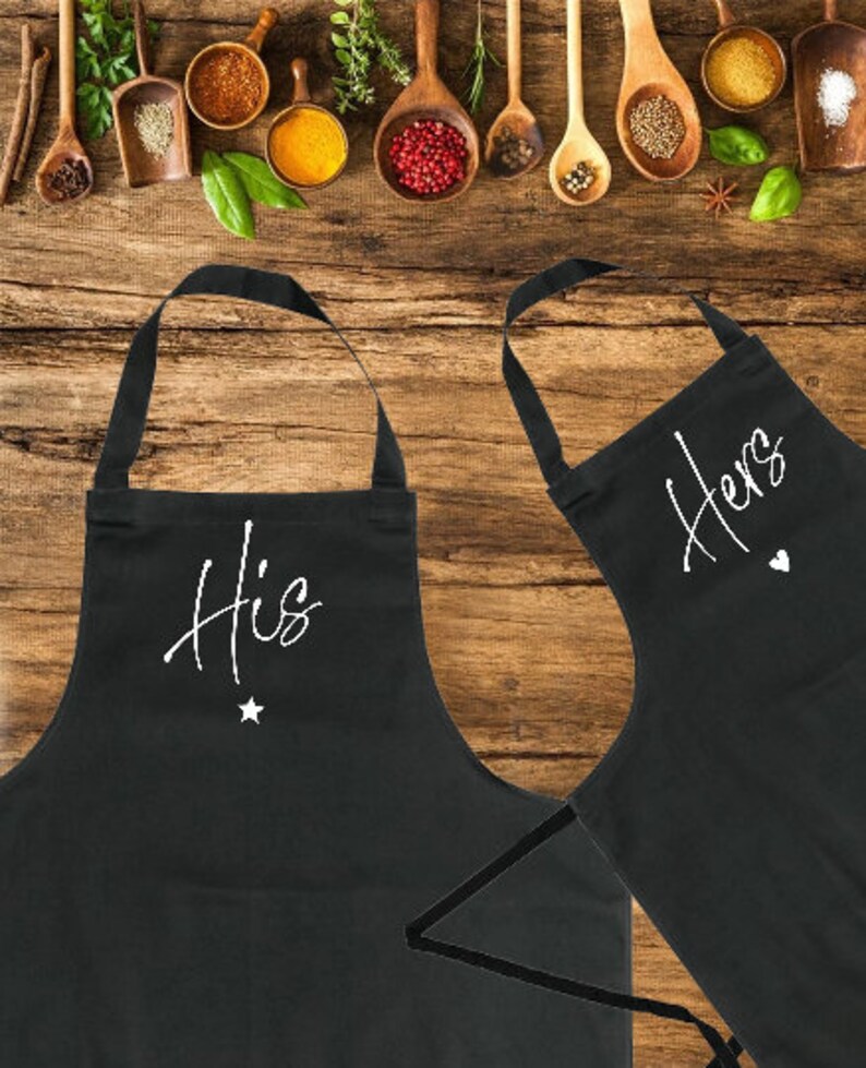 Gift for Couples, Anniversary Apron, His and Her Gifts, Personalised Gift, Personalised Gift Set, Personalised Apron, Mugs, Couple Gift Set, image 9